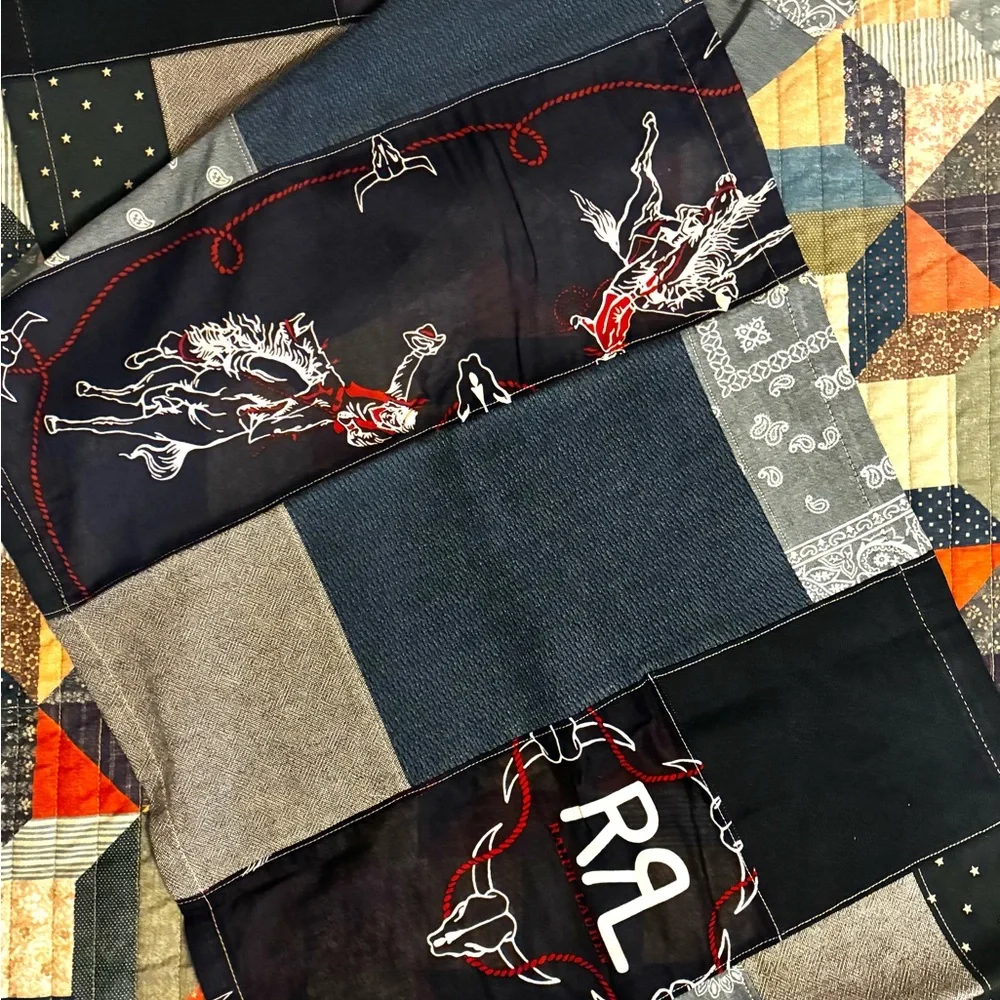 CUSTOM RRL/RL PATCHWORK SCARF (100% UPCYCLED RALPH LAUREN FABRICS)- 1 OF A KIND